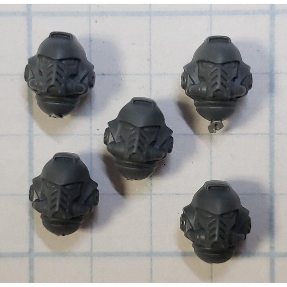 Warhammer 40k Space Marine Bits Primaris Intercessor Heads x5 Set - HELMET - Picture 2 of 6